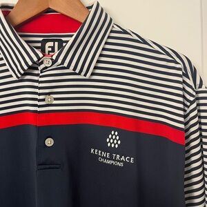 FootJoy Men’s Navy Striped Polo Shirt